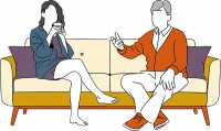 People sitting on a couch