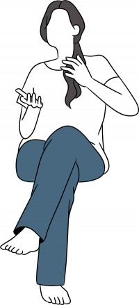 Woman sitting down